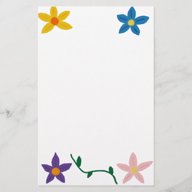 Lámina Bloc de notas de flores (Anverso)