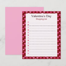 Bloc de notas del Día de San Valentín
