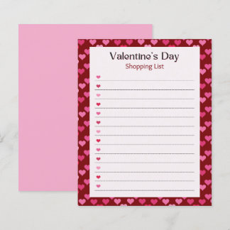 Lámina Bloc de notas del Día de San Valentín