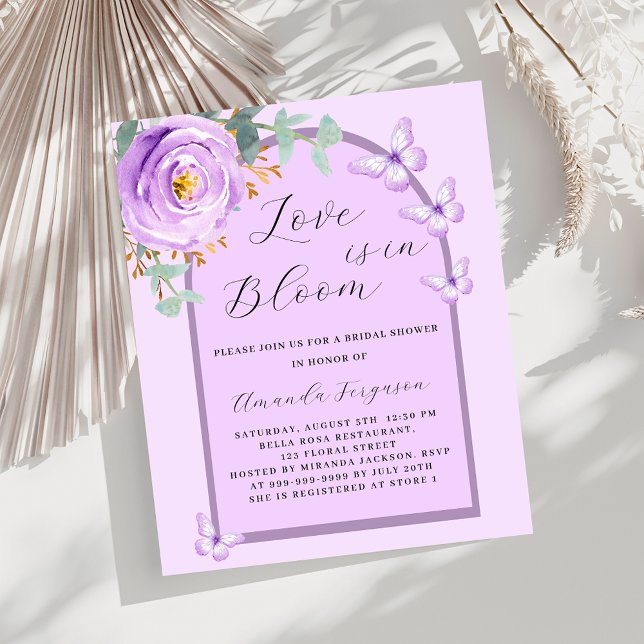 Lámina Bloom mariposa púrpura Bridal Shower (Subido por el creador)