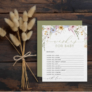 Lámina Bloom Wildflower Rustic Juego de Baby Shower quier