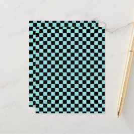 Lámina Blue and Pink Checkered Pattern Craft Paper