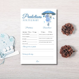 Lámina Blue april ducha juego de predicciones de Baby Sho