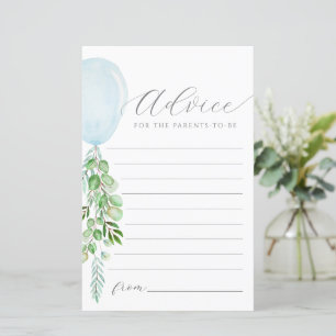Lámina Blue Balloon Advance Wire For Baby Card