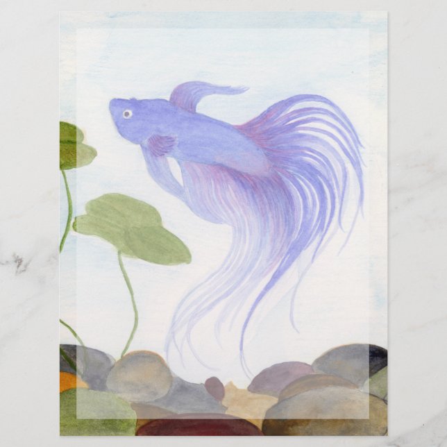 Lámina Blue Betta Fish (Anverso)