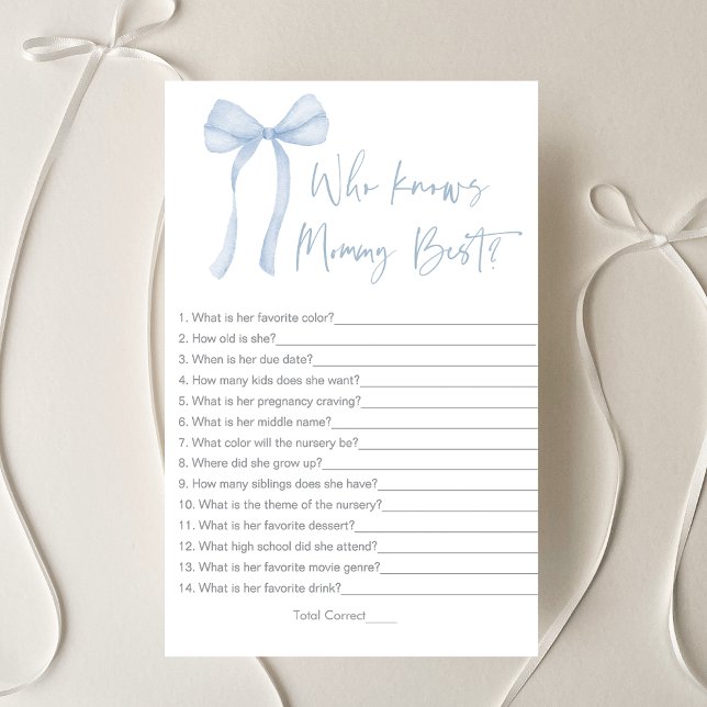 Lámina Blue Bow Coquette Boy que conoce a mamá mejor jueg (Subido por el creador)