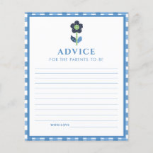 Blue Boy Cute Elephant Advents Padres Baby Shower