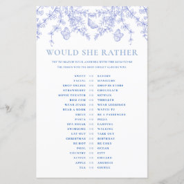 Lámina Blue Chinoiserie Prefiere Un Juego De Baby Shower