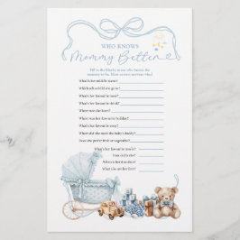 Lámina Blue Coquette Baby Carriage Who Know Mommy Better