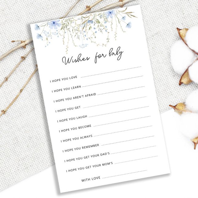 Lámina Blue Cornflower Baby Shower Desea Un Consejo Para  (Subido por el creador)