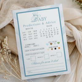 Lámina Blue Crown Baby Predictions & Advice Card
