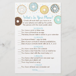 Lámina Blue Donut What's In Your Phone Shower Game