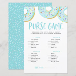 Lámina Blue Donuts What's In Your Purse Baby Shower Game