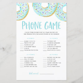 Lámina Blue Donuts What's On Your Phone Baby Shower Game