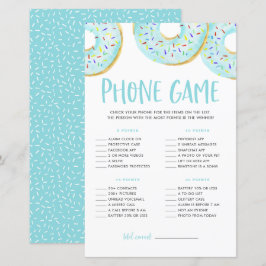 Lámina Blue Donuts What's On Your Phone Baby Shower Game