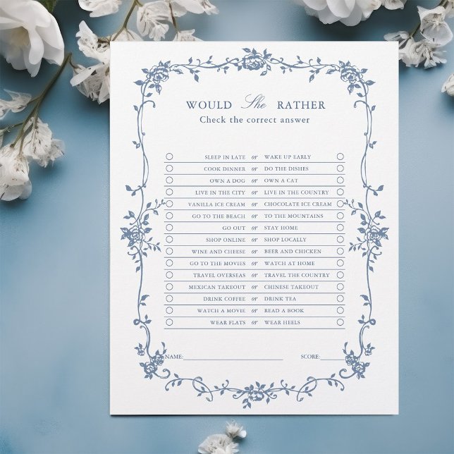 Lámina Blue francés 'Prefiere ella' juego de ducha de nov (Subido por el creador)