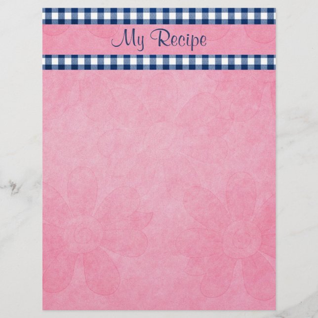 Lámina Blue Gingham Stationery (Anverso)