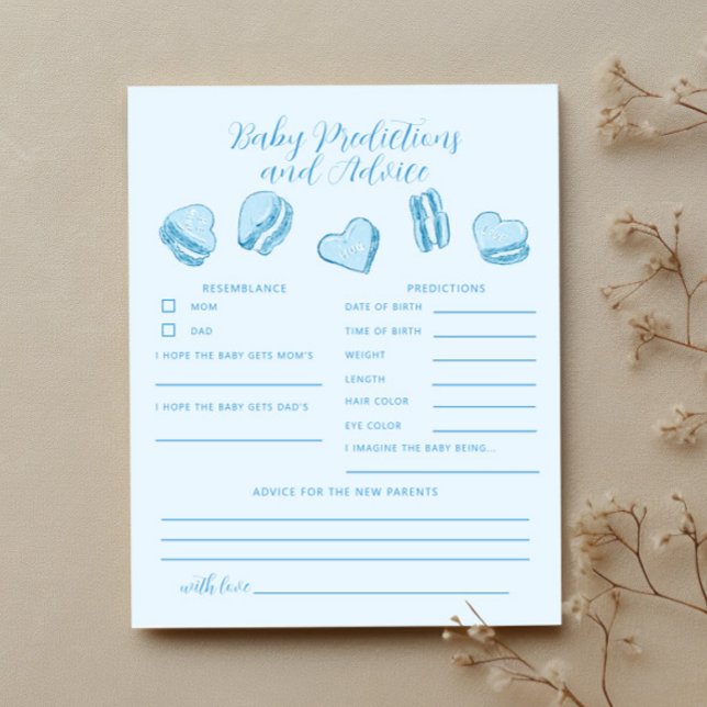 Lámina Blue Hearts Baby Predictions & Advance Card (Subido por el creador)