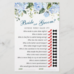 Lámina Blue Hydrangea Flores Verdor Nodal Shower Game