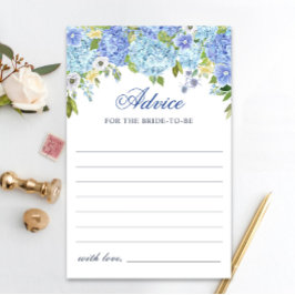 Lámina Blue Hydrangea Greenery Wiers & Advice Card