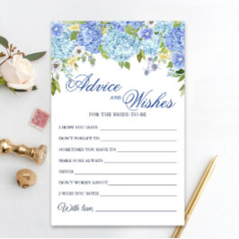 Lámina Blue Hydrangea Greenery Wiers & Advice Card