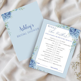 Lámina Blue Hydrangea Prefiere Un Juego De Ducha De Novia