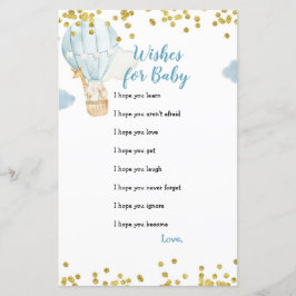 Lámina Blue Jungle Balloon Wiers for Baby Card