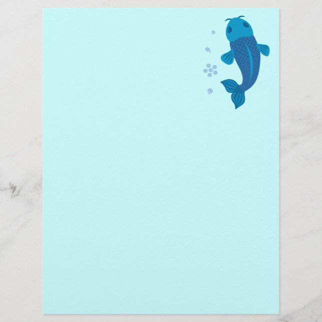 Lámina Blue Koi Fish (Anverso)