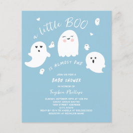Lámina Blue Little Boo Budget Halloween Boy Baby Shower