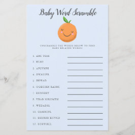 Lámina Blue Little Cutie Baby Word Scramble Game