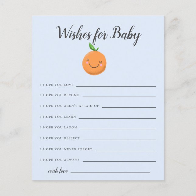 Lámina Blue Little Cutie Wiers for Baby Card (Anverso)