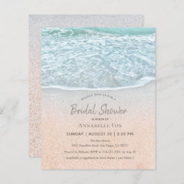 Lámina Blue Ocean and Sandy Beach Bridal Shower