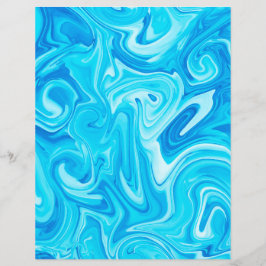 Lámina Blue Paint Swirl Art Moderno Surfing
