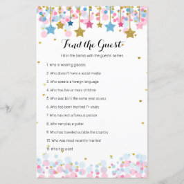 Lámina Blue Pink Twinkle Twinkle Encontrar la respuesta