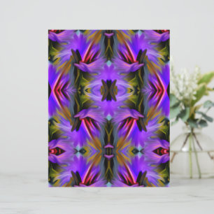 Lámina Blue Purple Brush Swirls Resumen Papel de cuaderno