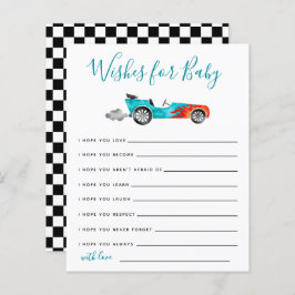 Lámina Blue Race Car Wiers for Baby Card