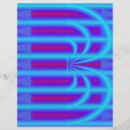 Lámina Blue Retro Cathedral Scrapbook Paper 2-Sided Page