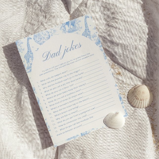 Lámina Blue Safari Toile de Jouy Dad Jokes Games (Subido por el creador)