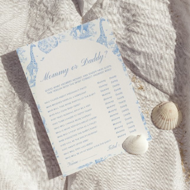 Lámina Blue Safari Toile de Jouy Mommy or daddy Games (Subido por el creador)