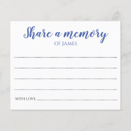 Lámina Blue Share a Memory Celebration of Life