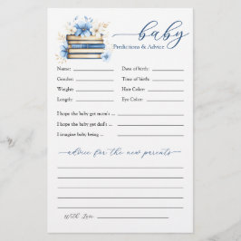 Lámina Blue Storybook Baby Brunch Predictions and Advice