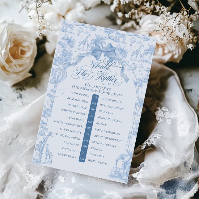 Lámina Blue Toile Safari Animal Sería Mejor Que Mamá (Subido por el creador)