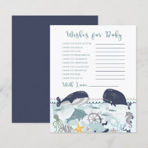 Lámina Blue Under Sea Ocean Baby Shower desea bebé en el 