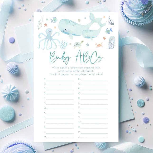 Lámina Blue Under The Sea Baby ABC: El juego de la ducha (Subido por el creador)