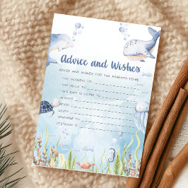 Lámina Blue Under the Sea Shower Advice and Wishes Game