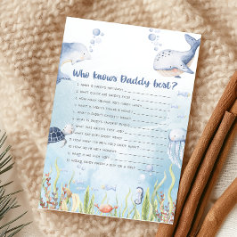 Lámina Blue Under the Sea Shower Who Knows Daddy Game