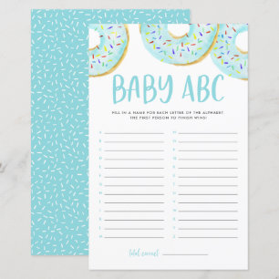 Lámina Blue Watercolor Donuts Baby ABC Juego de Baby Show