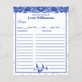 Lámina Blue Willow De la Cocina de Azul y Blanco Personal