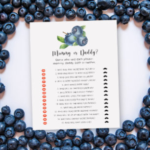 Lámina Blueberry - juego de ducha para bebé de mamá o pap