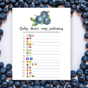 Lámina Blueberry - juego de emoji para bebés